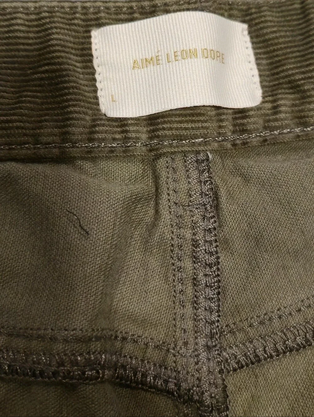 Aime Leon Dore Pants Mens Micro Cord Olive 5 Pockets FW22